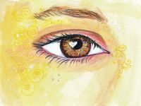 Brown Eye with Gold Sparkle